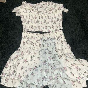 Floral skirt set